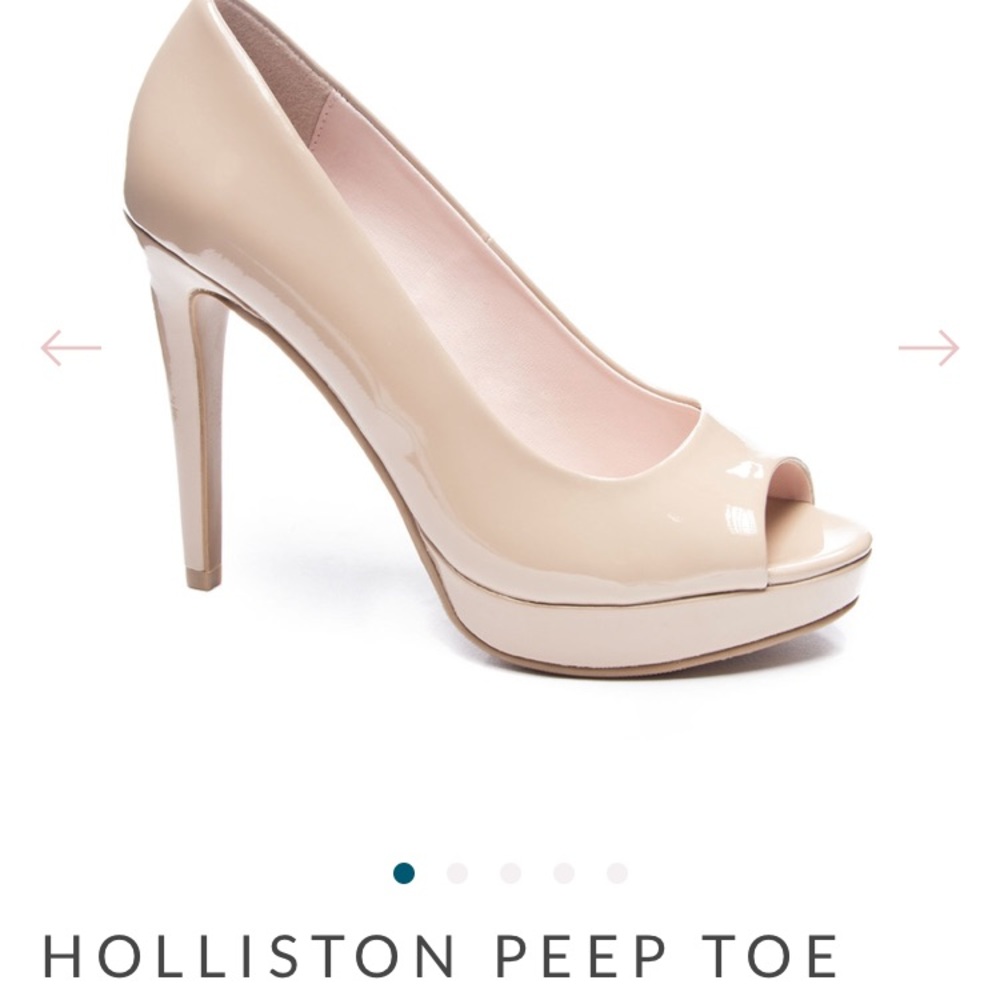 Nude Chinese Laundry Peep Toe Pump